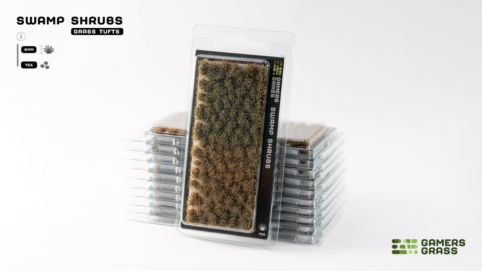 Gamers Grass Swamp Shrubs Grass Tufts For Model Bases 75x Per Pack - GGFS-SWA