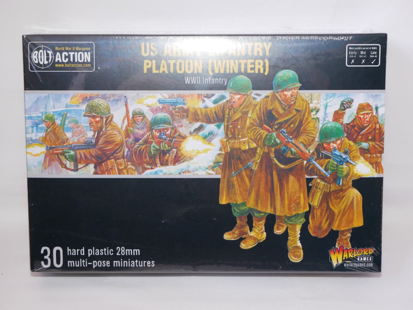 Warlord Games Bolt Action 1:56 WWII US Army Infantry Platoon (Winter) 402013051