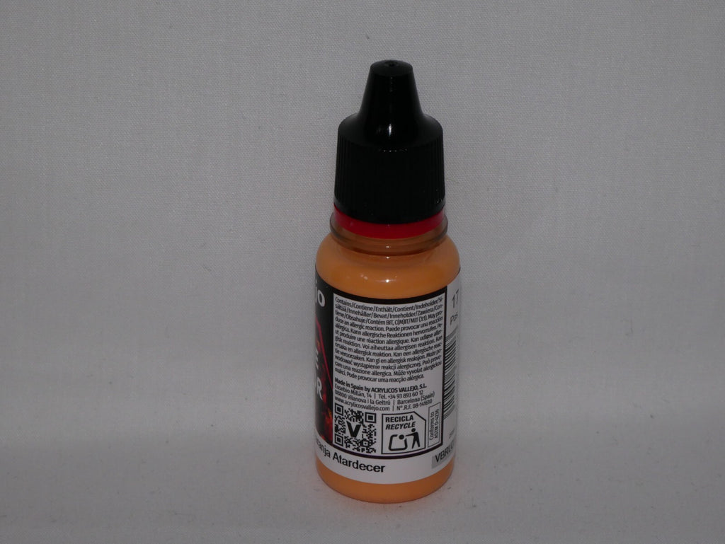 Vallejo Game Color Acrylics Sunset Orange 18ml/0.6 fl oz Dropper Bottle - 72.110