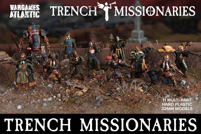 Wargames Atlantic 32mm Hard Plastic Trench Missionaries Miniatures - WAATW001