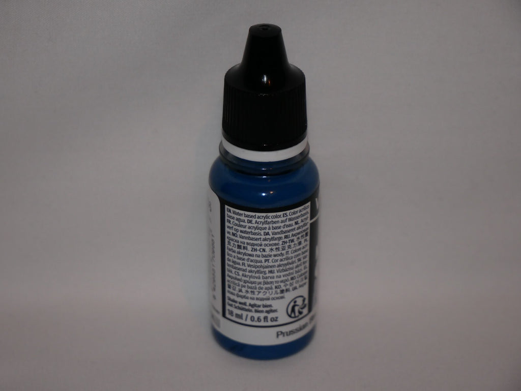 Vallejo Model Color Prussian Blue Acrylic 18ml/0.60 fl oz Dropper Bottle 70.965
