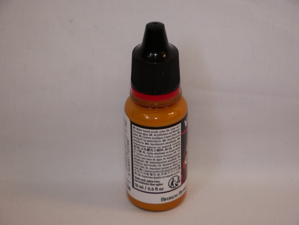 Vallejo Game Color Acrylics Bronze Brown 18ml/0.6 fl oz Dropper Bottle - 72.036