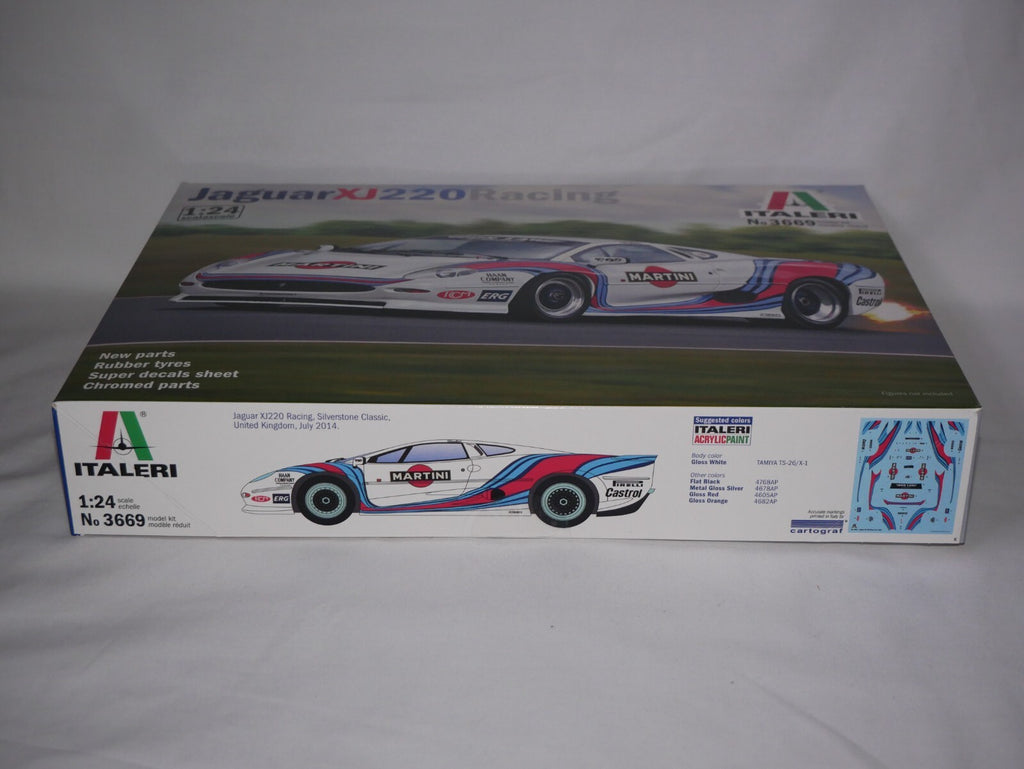 Italeri 1:24 Scale Jaguar XJ 220 Racing Model Replica Kit Skill Level 2 - 3669