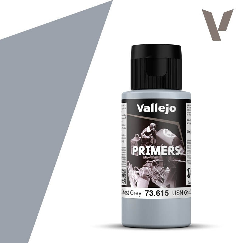Vallejo Polyurethane Surface Primer USN Light Ghost Grey 60ml Bottle - 73.615