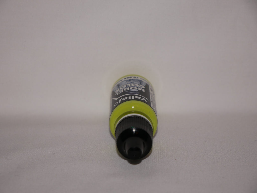 Vallejo Model Color Yellow Green Acrylic 18ml/0.60 fl oz Dropper Bottle - 70.954
