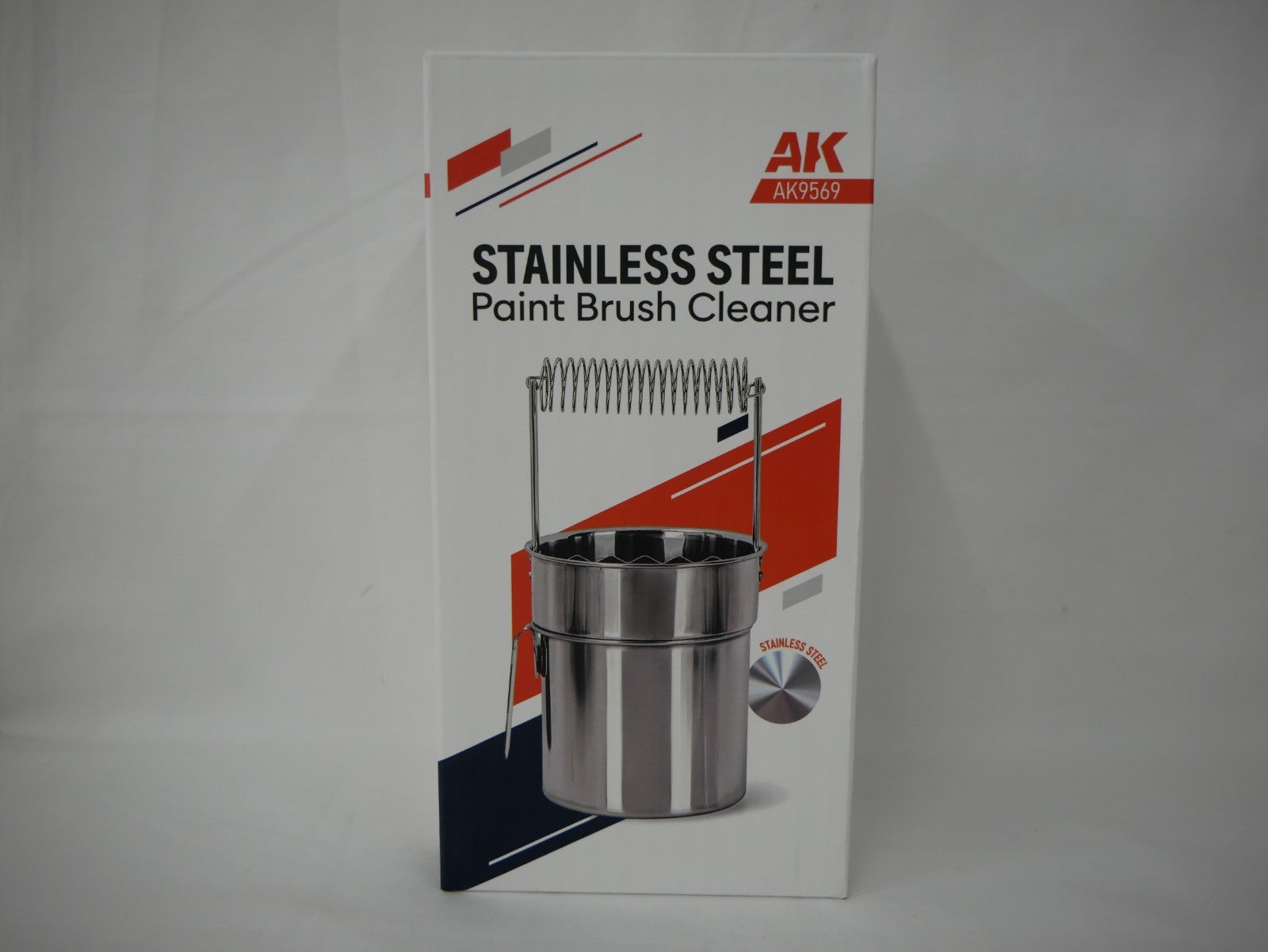 AK Interactive Stainless Steel Model Painting Paint Brush Cleaning Bucket - AK9569