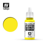 Vallejo Model Color Lemon Yellow Acrylic 17ml/0.57 fl oz Dropper Bottle - 70.952