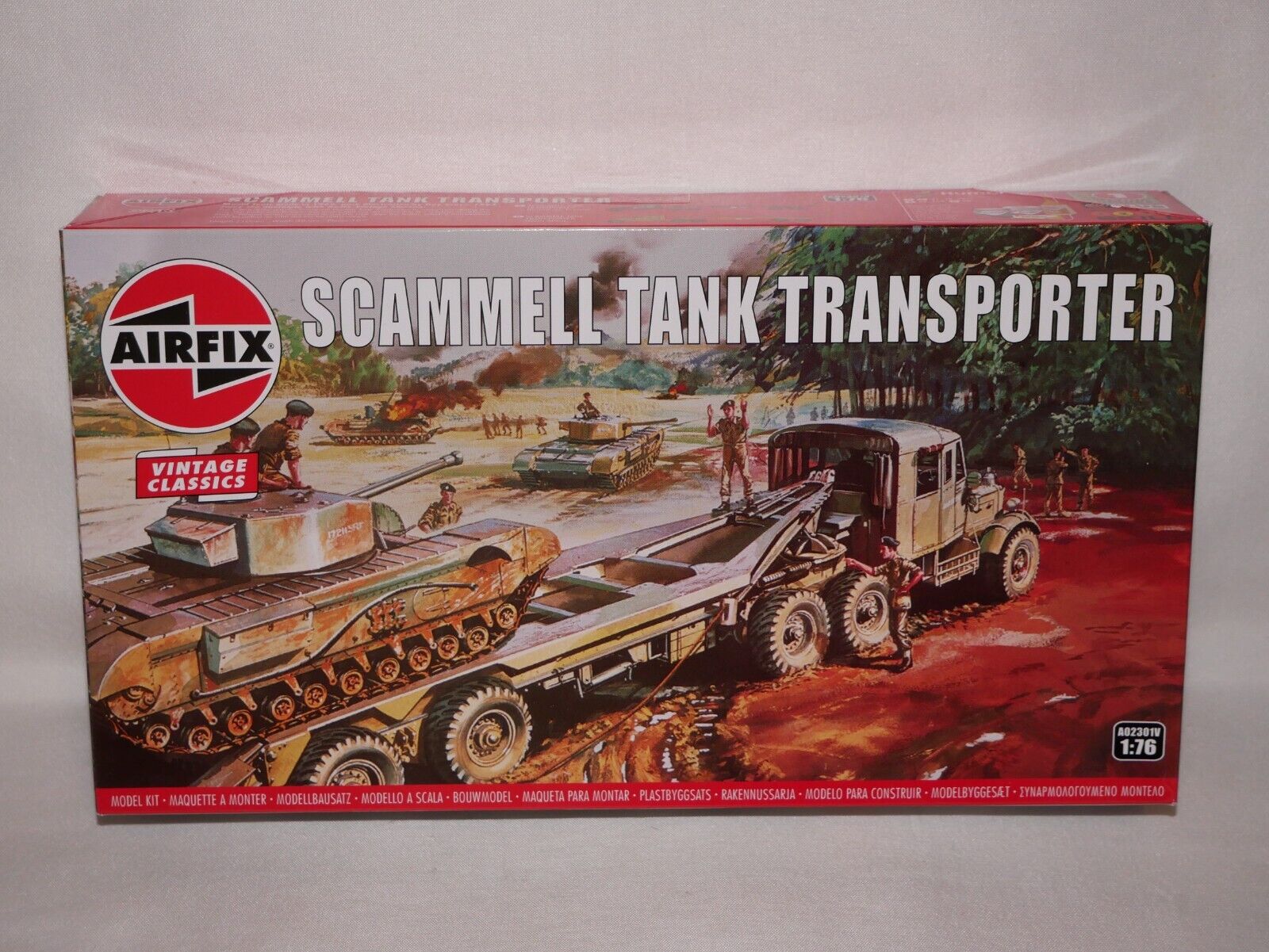Airfix Vintage Classics 1:76 Scammell Tank Transporter Kit Skill Level 2 A02301V