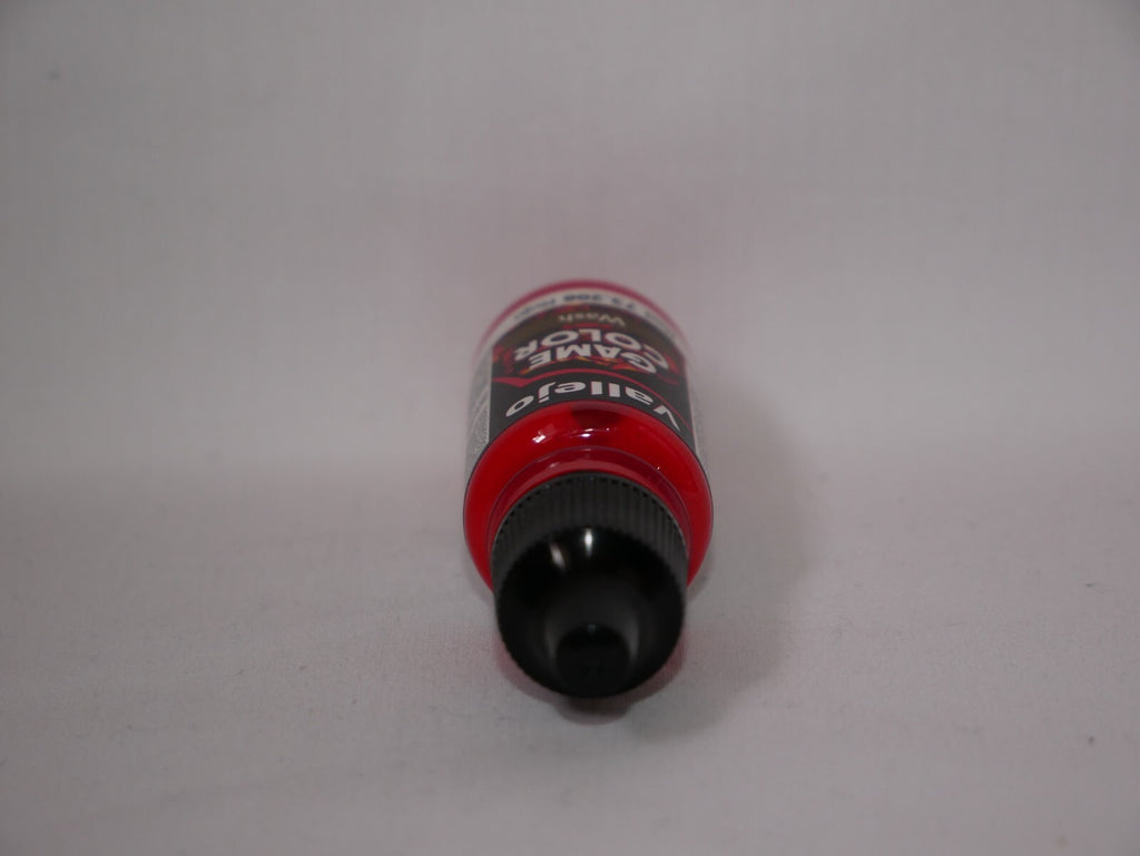 Vallejo Game Color Acrylic Washes Range Red 18ml/0.6 fl oz Dropper Bottle 73.206