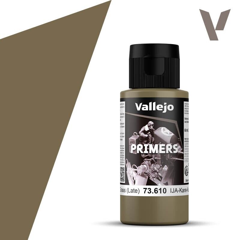Vallejo Polyurethane Surface Primer Parched Grass (Late) 60ml Bottle - 73.610