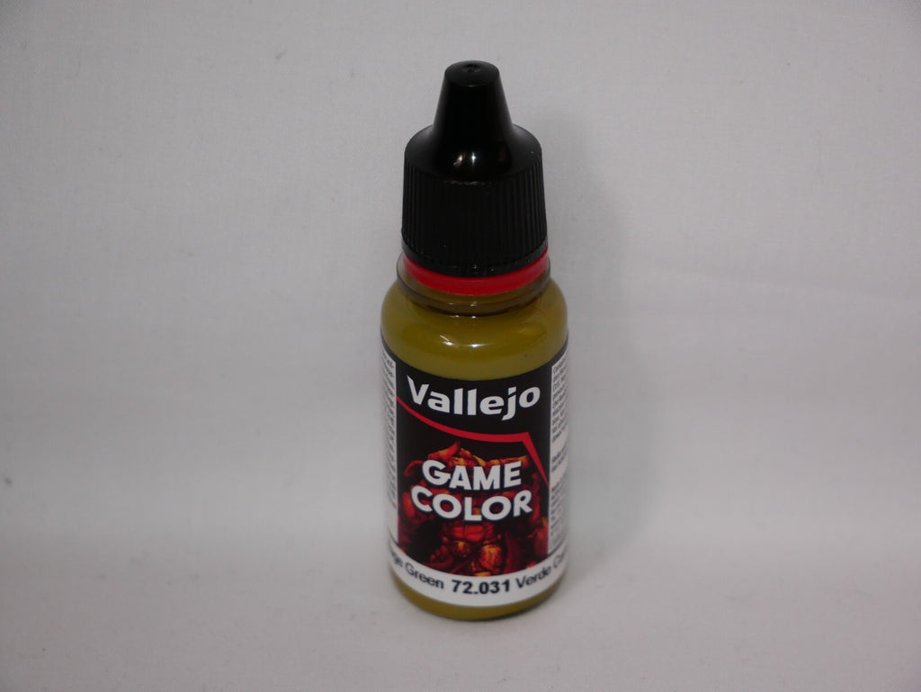 Vallejo Game Color Acrylic Camouflage Green 18ml/0.6 fl oz Dropper Bottle 72.031