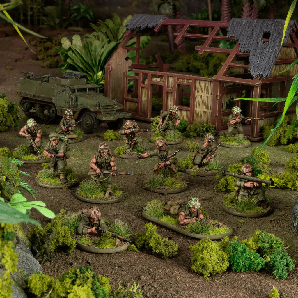 Warlord Game Bolt Action 1:56 Scale WWII Island Assault Starter Set- 401510008