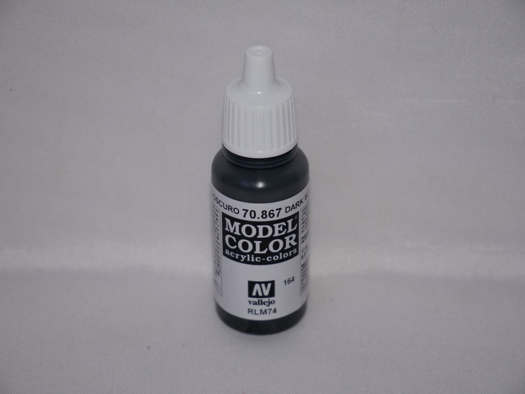 Vallejo Model Color Dark Blue Grey Acrylic 17ml/0.57 fl oz Dropper Bottle 70.867
