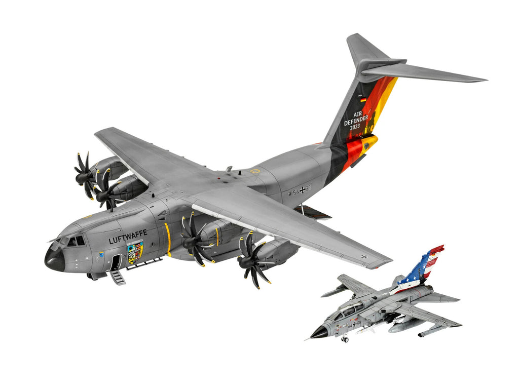 Revell 1:144 Scale Air Defender Set Airbus A400M & Tornado Skill Level 4 - 03789