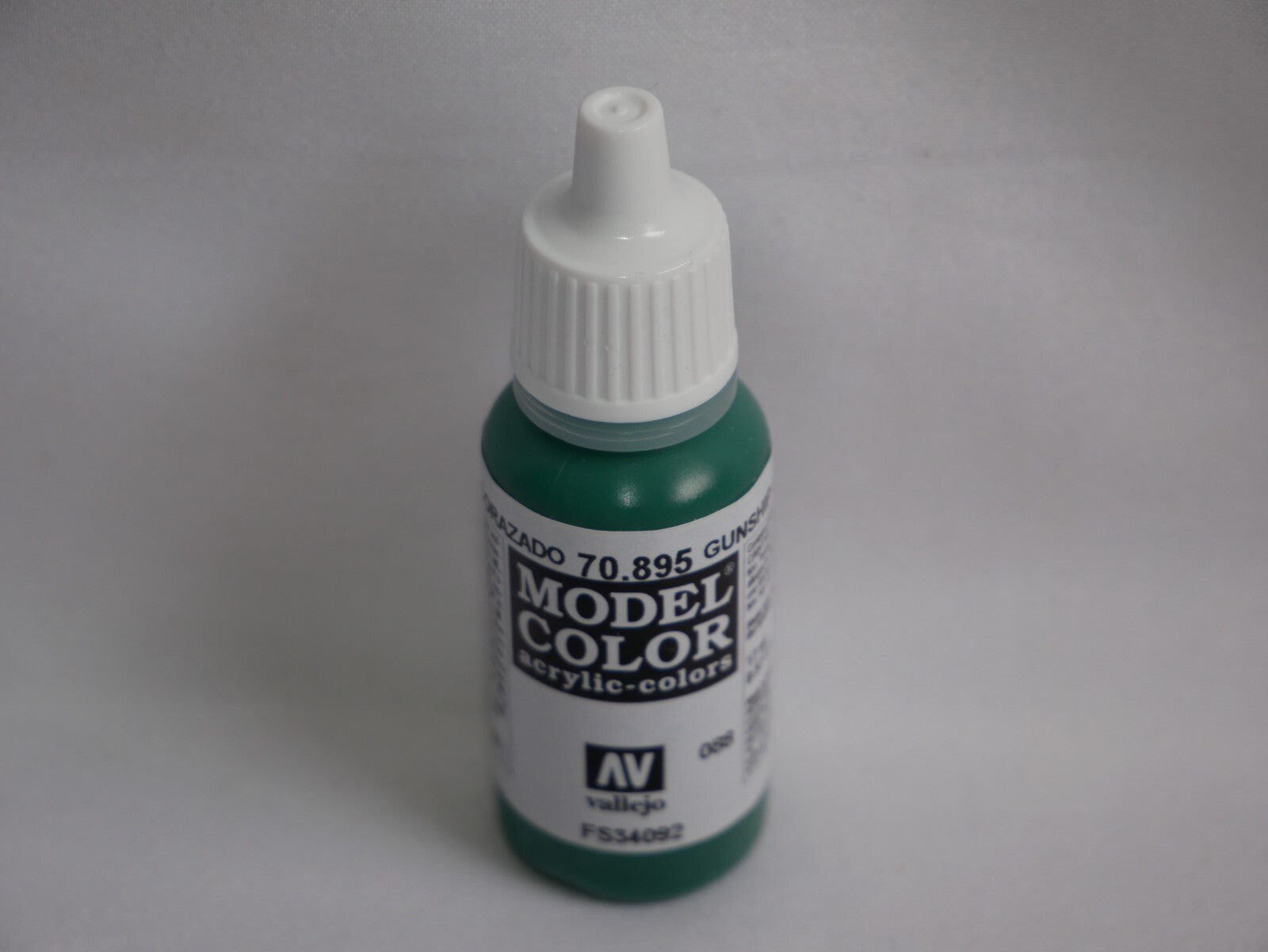 Vallejo Model Color Gunship Green Acrylic 17ml/0.57 fl oz Dropper Bottle 70.895