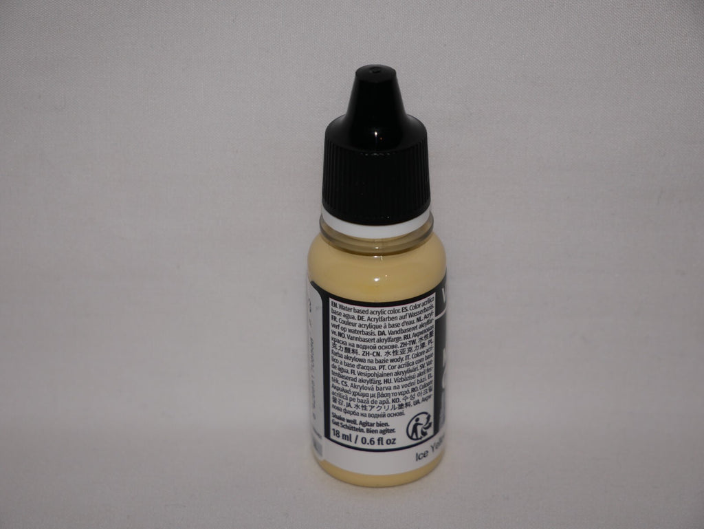 Vallejo Model Color Ice Yellow Acrylic 18ml/0.60 fl oz Dropper Bottle - 70.858
