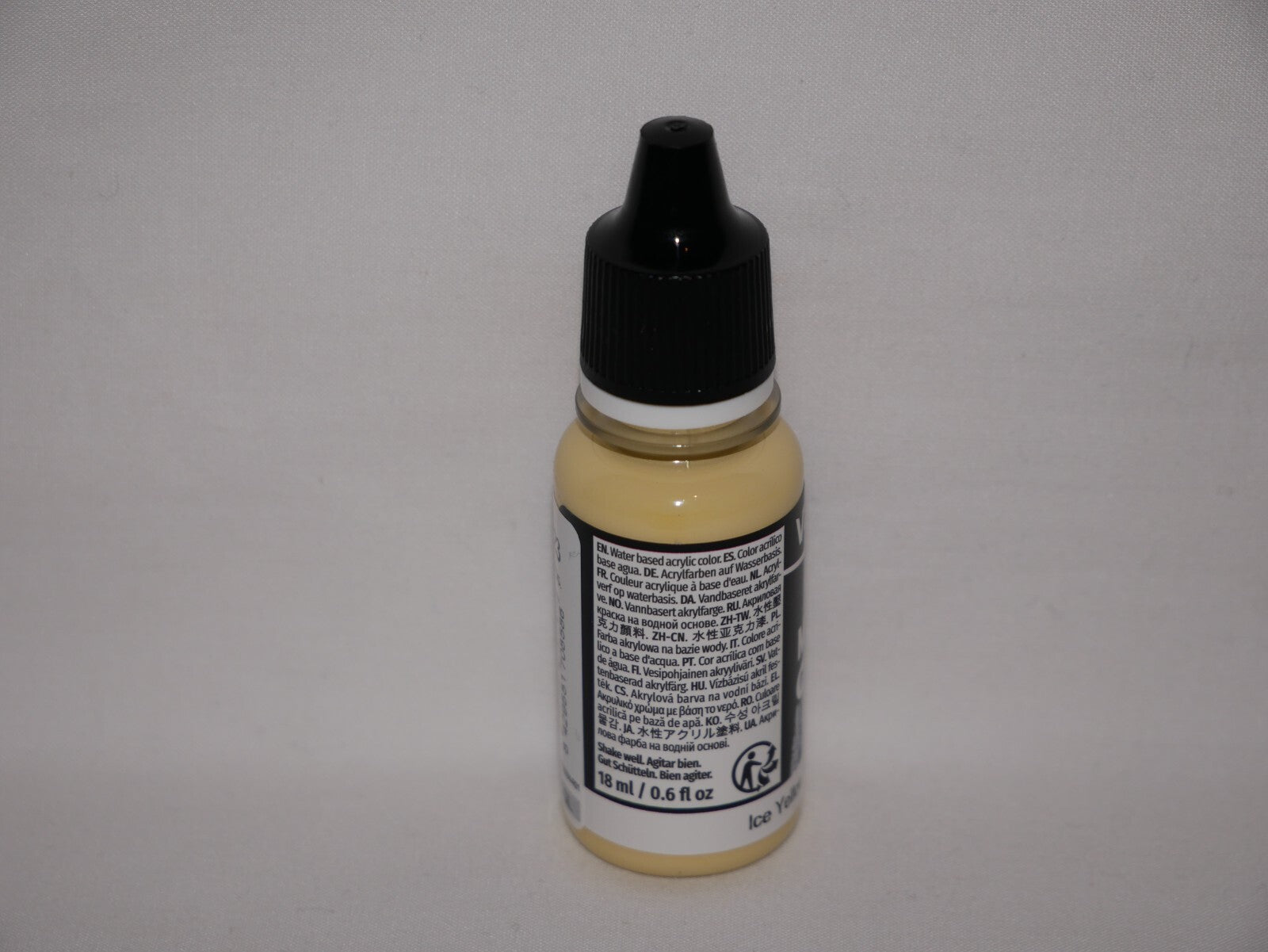 Vallejo Model Color Ice Yellow Acrylic 18ml/0.60 fl oz Dropper Bottle - 70.858