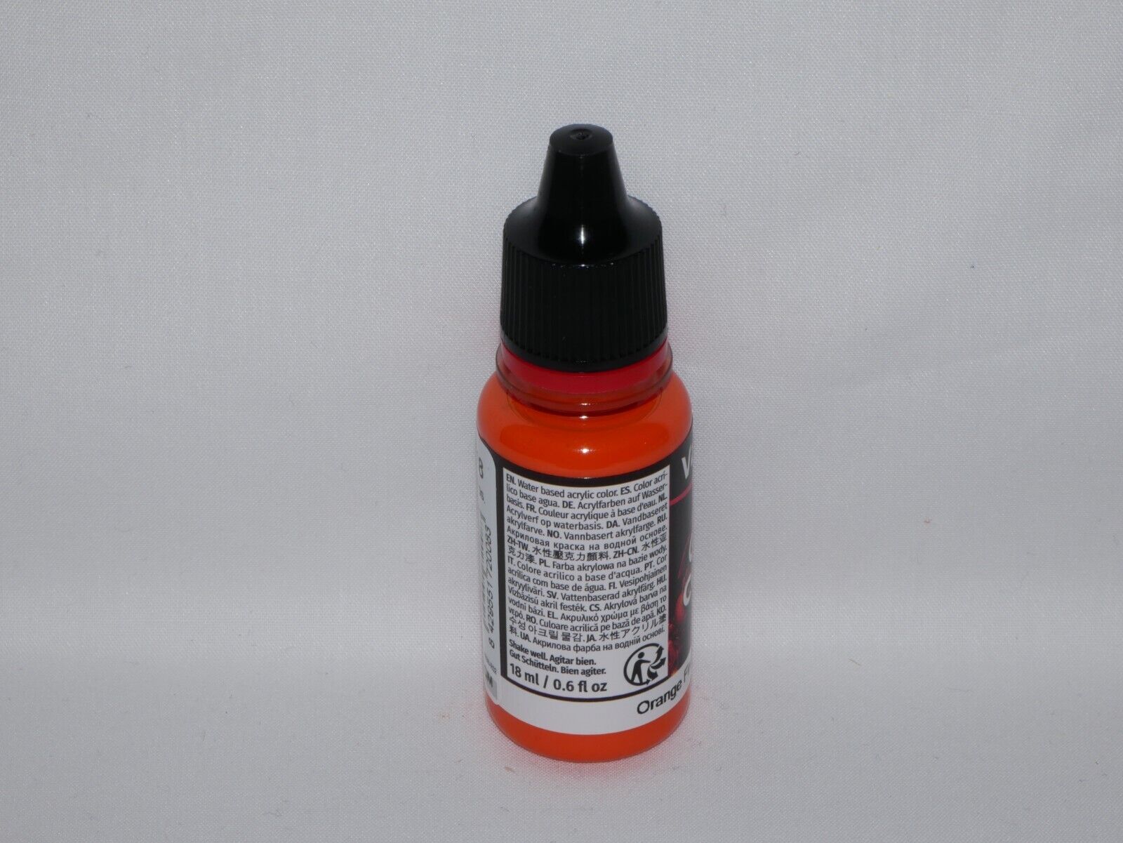 Vallejo Game Color Acrylic Orange Fire 18ml/0.6 fl oz Dropper Bottle - 72.008