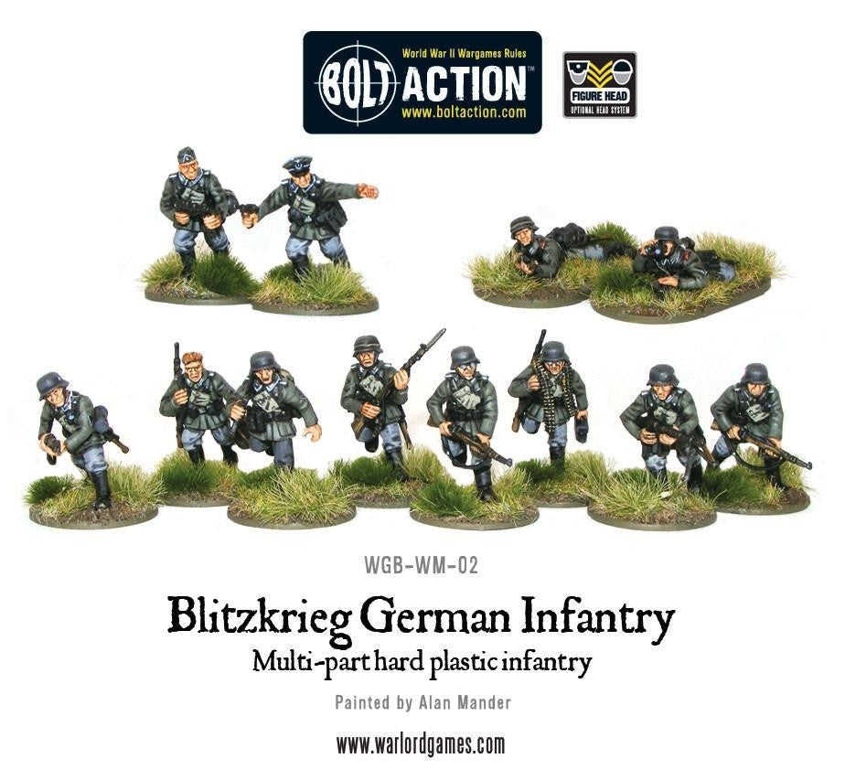 Warlord Games Bolt Action 1:56 Scale WWII Blitzkrieg German Infantry - 402012012