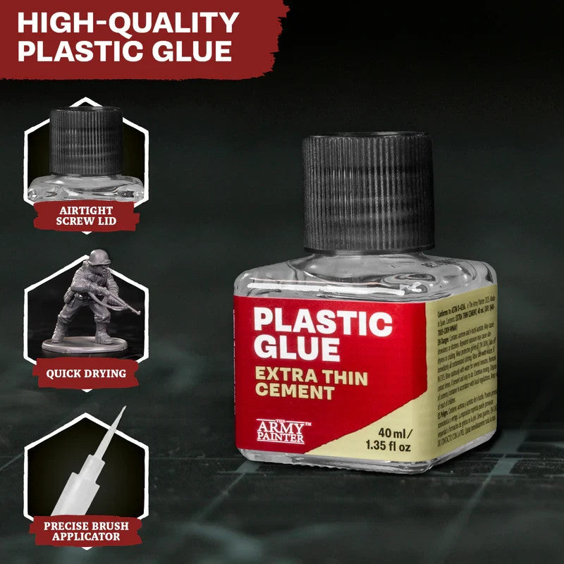 The Army Painter Extra Thin Cement Plastic Glue Cement 40ml Glass Bottle - GL2015
