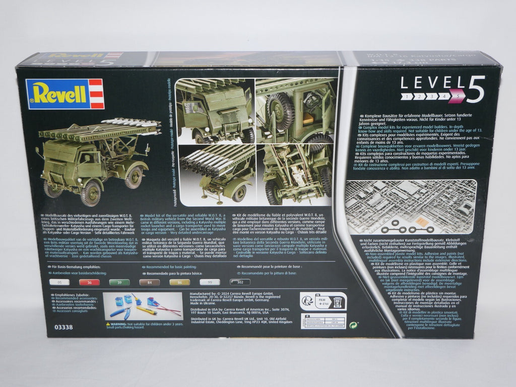 Revell 1:35 Scale Soviet WOT 8 BM-13-16 Katyusha/Cargo Kit Skill Level 5 - 03338