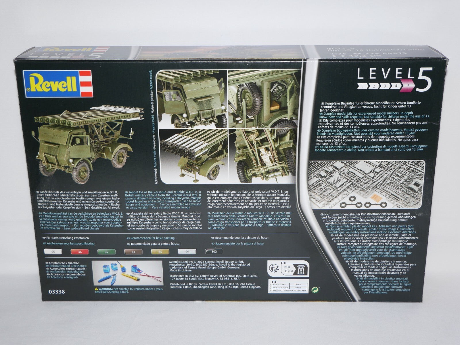 Revell 1:35 Scale Soviet WOT 8 BM-13-16 Katyusha/Cargo Kit Skill Level 5 - 03338