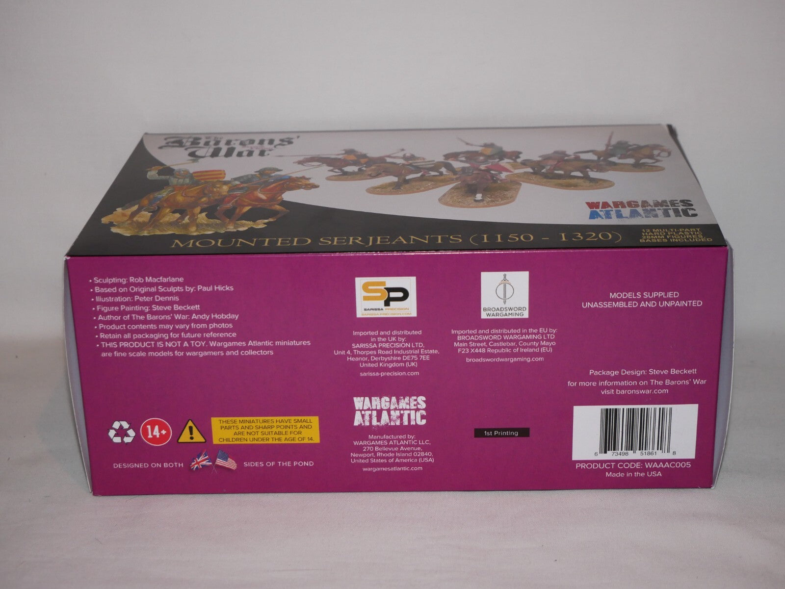 Wargames Atlantic The Barons' War 28mm Mounted Serjeants (1150-1320) - WAAAC005