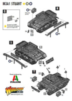 Warlord Games Bolt Action 1:56 Scale WWII M3 Stuart Light Tank Model - 402013002