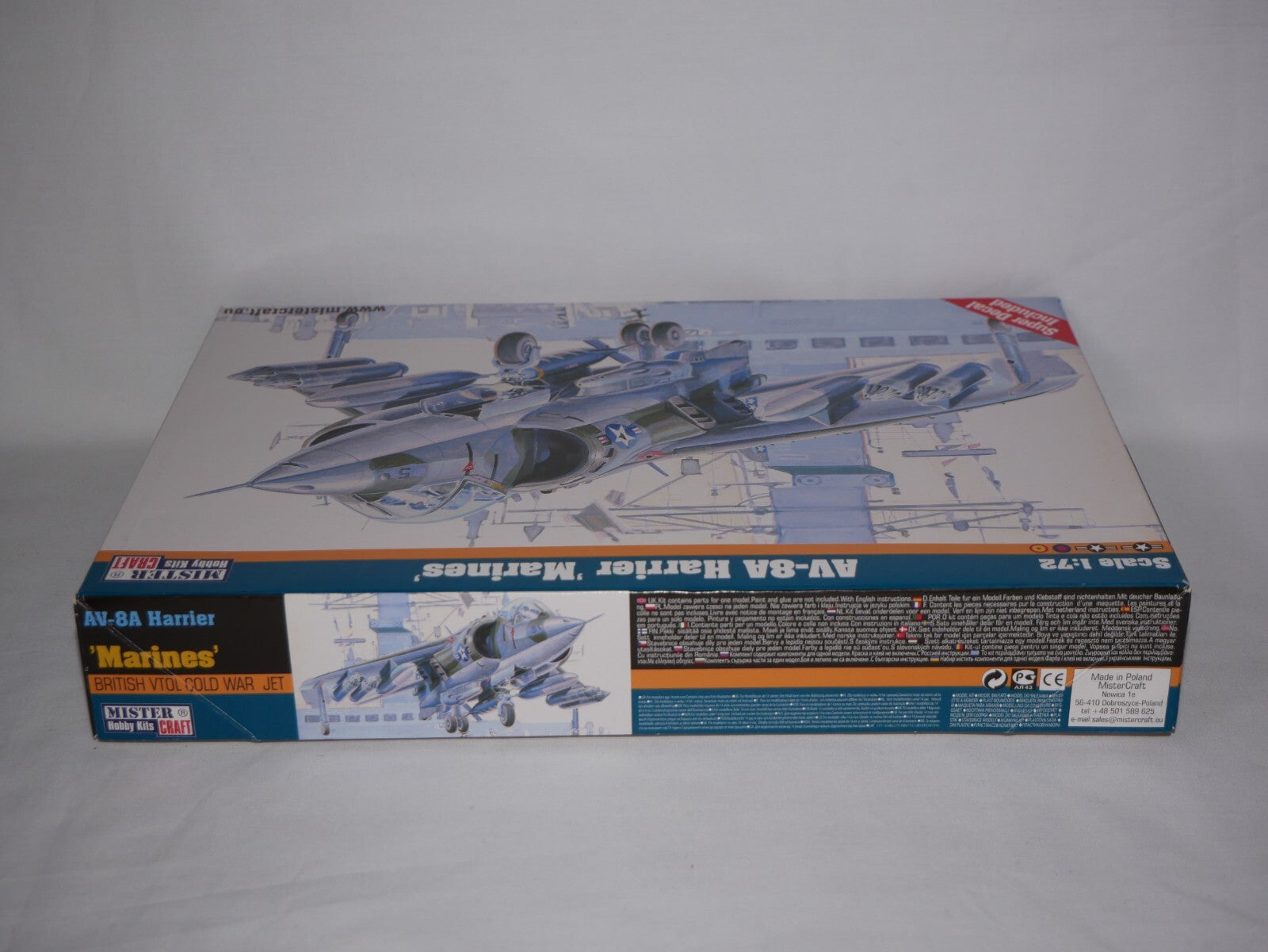 MisterCraft Hobby Kits 1:72 Scale (D-84) AV-8A Harrier Jet 'Marines II' - 040840