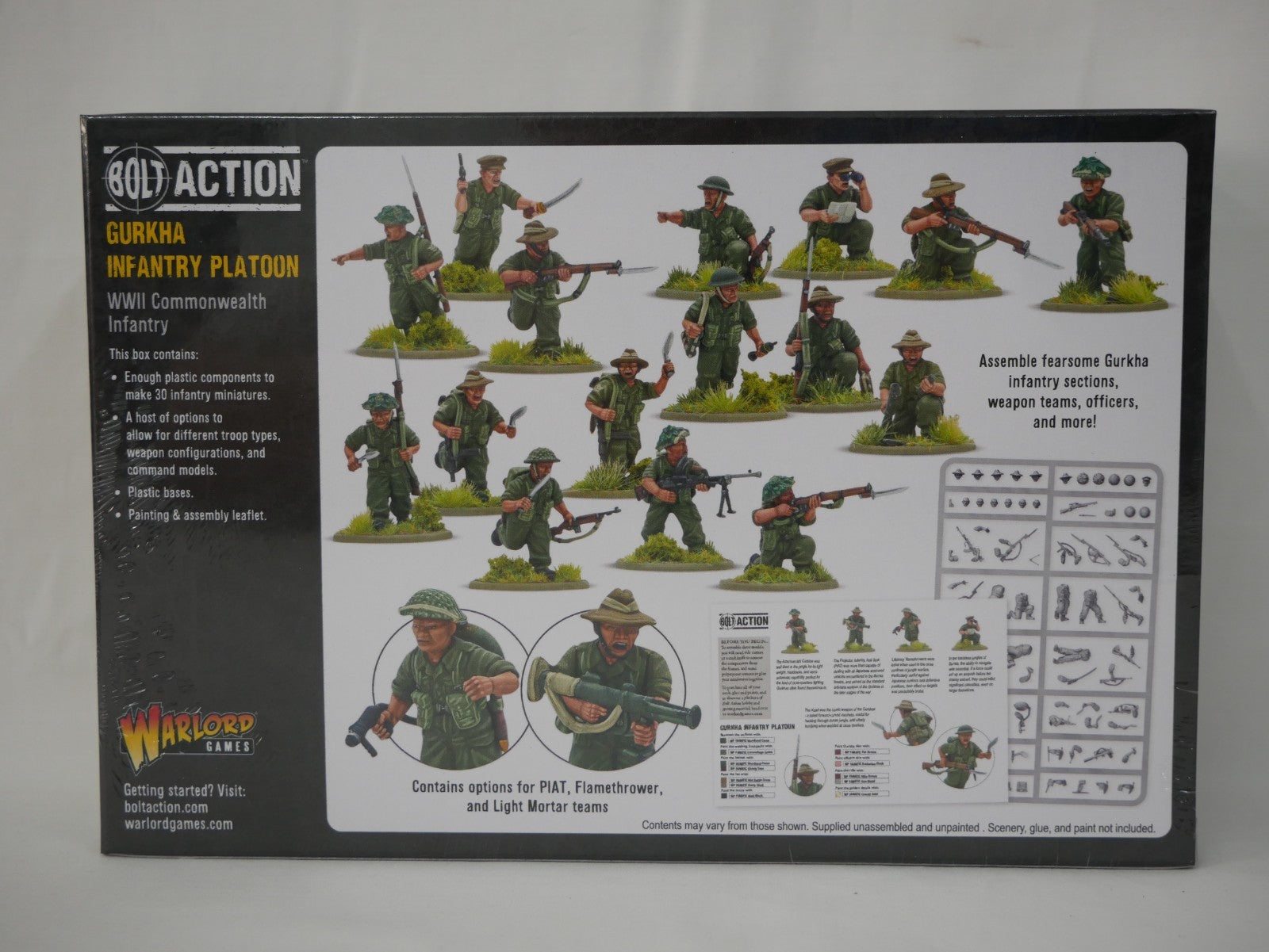 Warlord Games Bolt Action 1:56 WWII British Gurkha Infantry Platoon - 402011214
