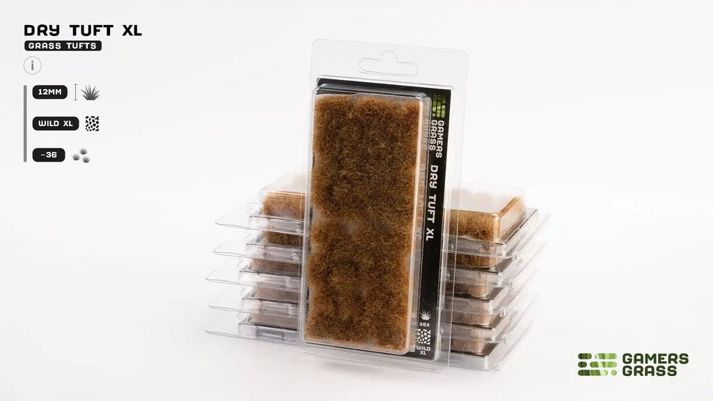 Gamers Grass Wild Dry XL 12mm Tufts For Wargaming Bases (36) Per Pack GG12-DT
