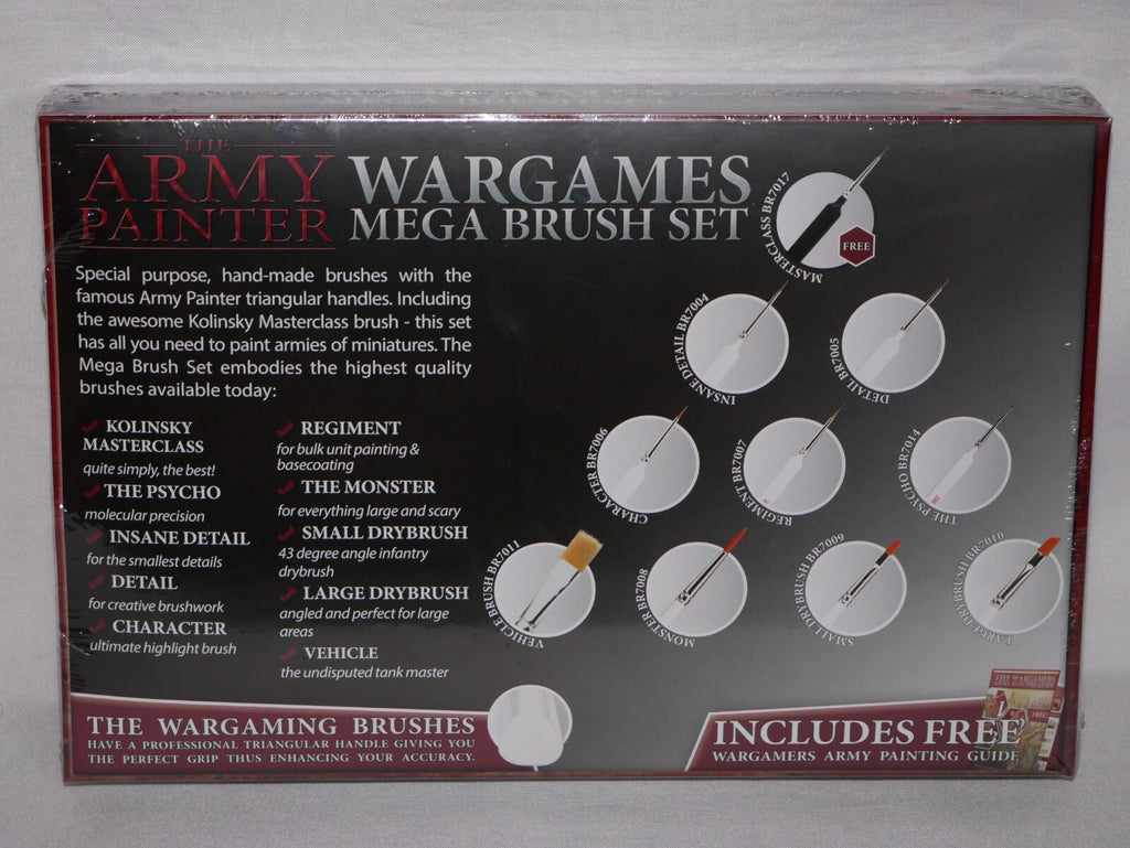 The Army Painter Miniature Wargames Mega Paint Brush Set (10 Burshes) - ST5113