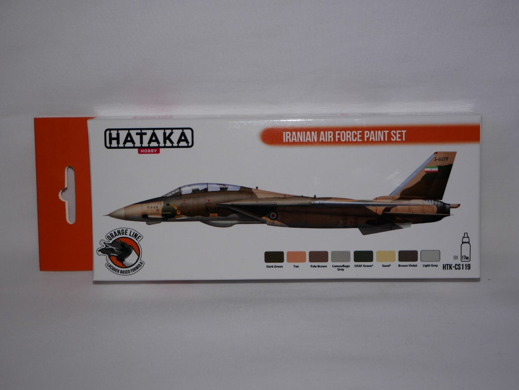 Hataka Orange Line Lacquer Based Formula Iranian Air Force Paint Set (HTK-CS119)
