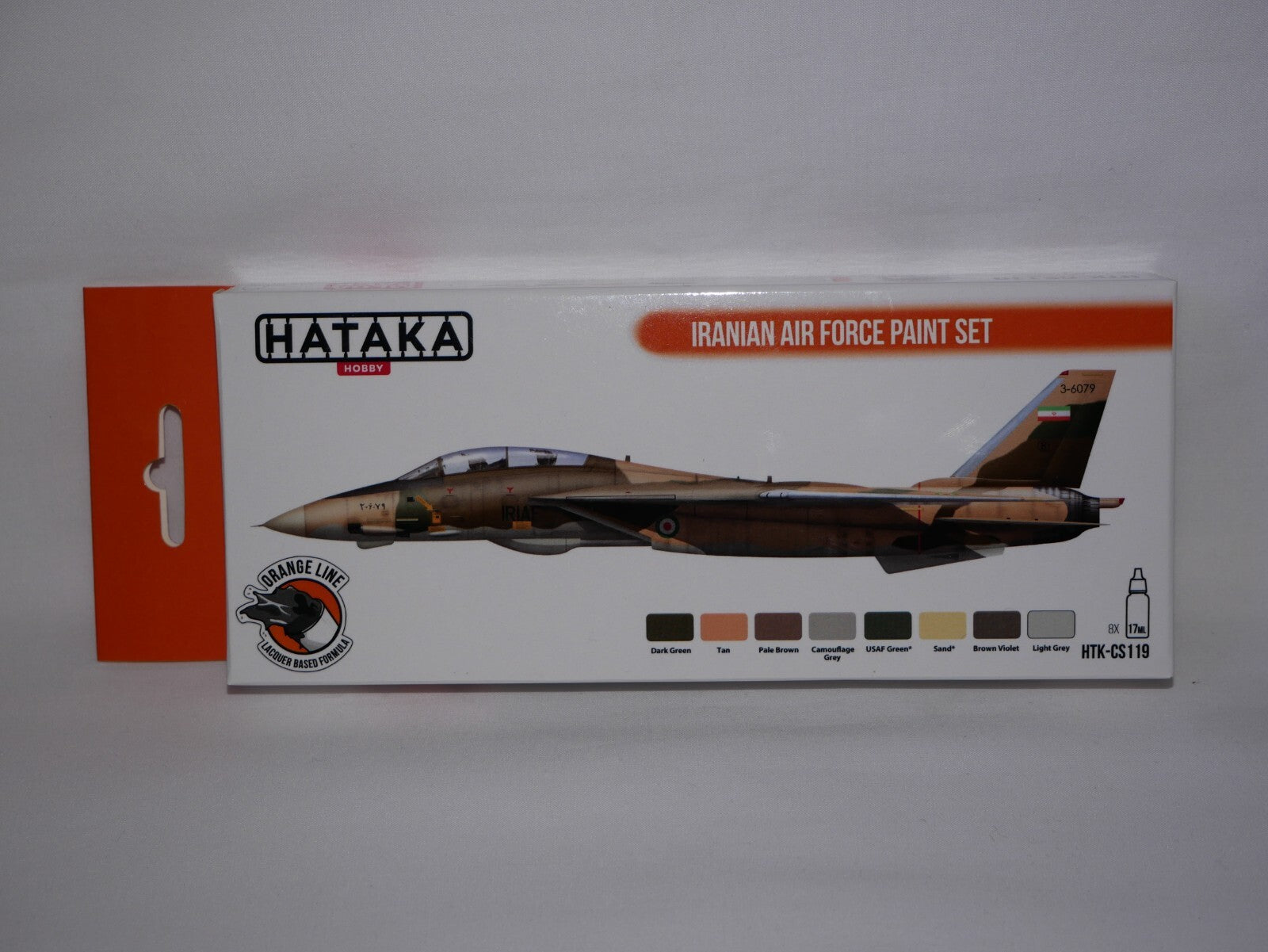 Hataka Orange Line Lacquer Based Formula Iranian Air Force Paint Set (HTK-CS119)