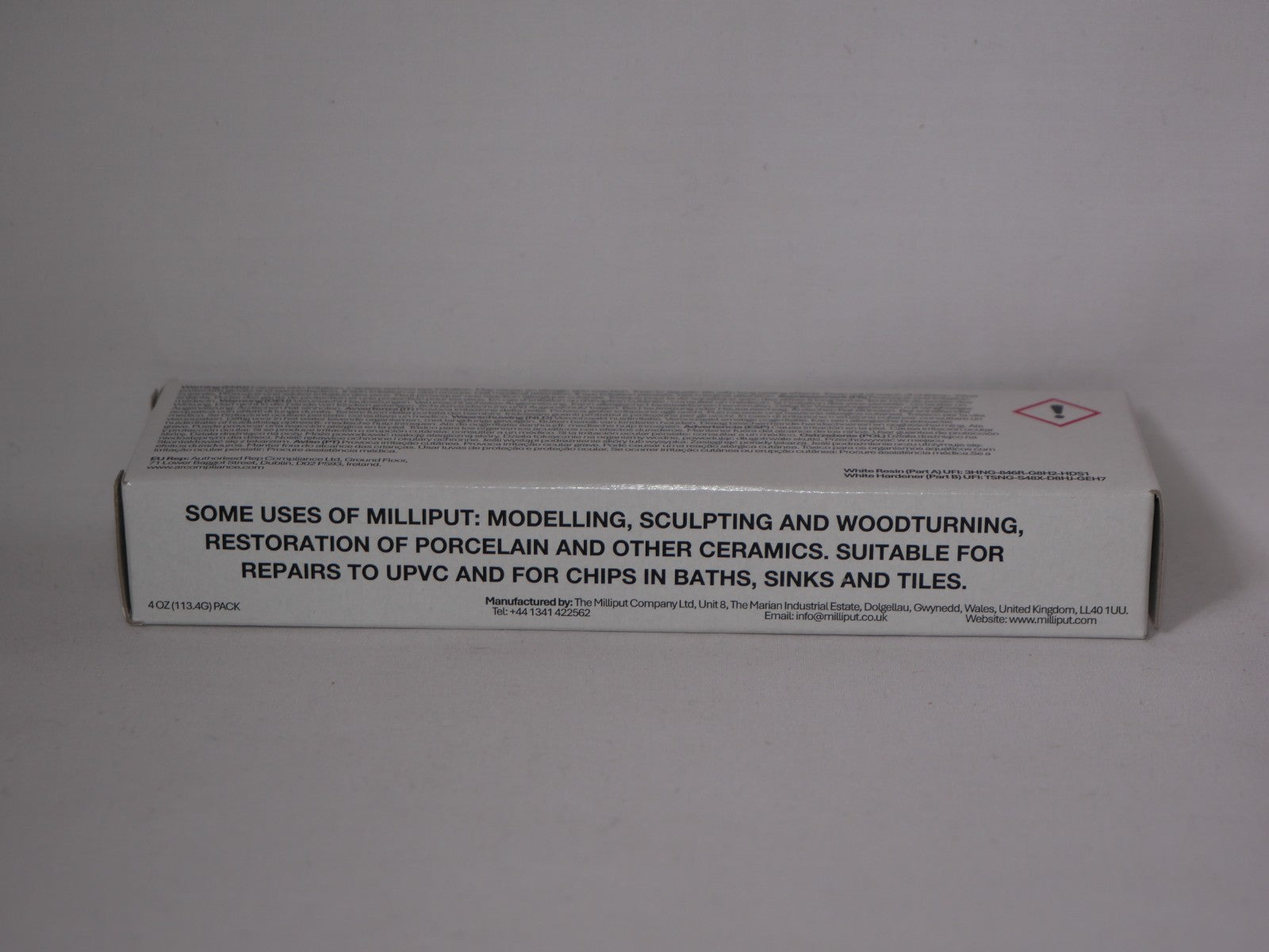 Milliput Superfine White Two Part Specially Formulated Epoxy Putty (113.4g) Pack