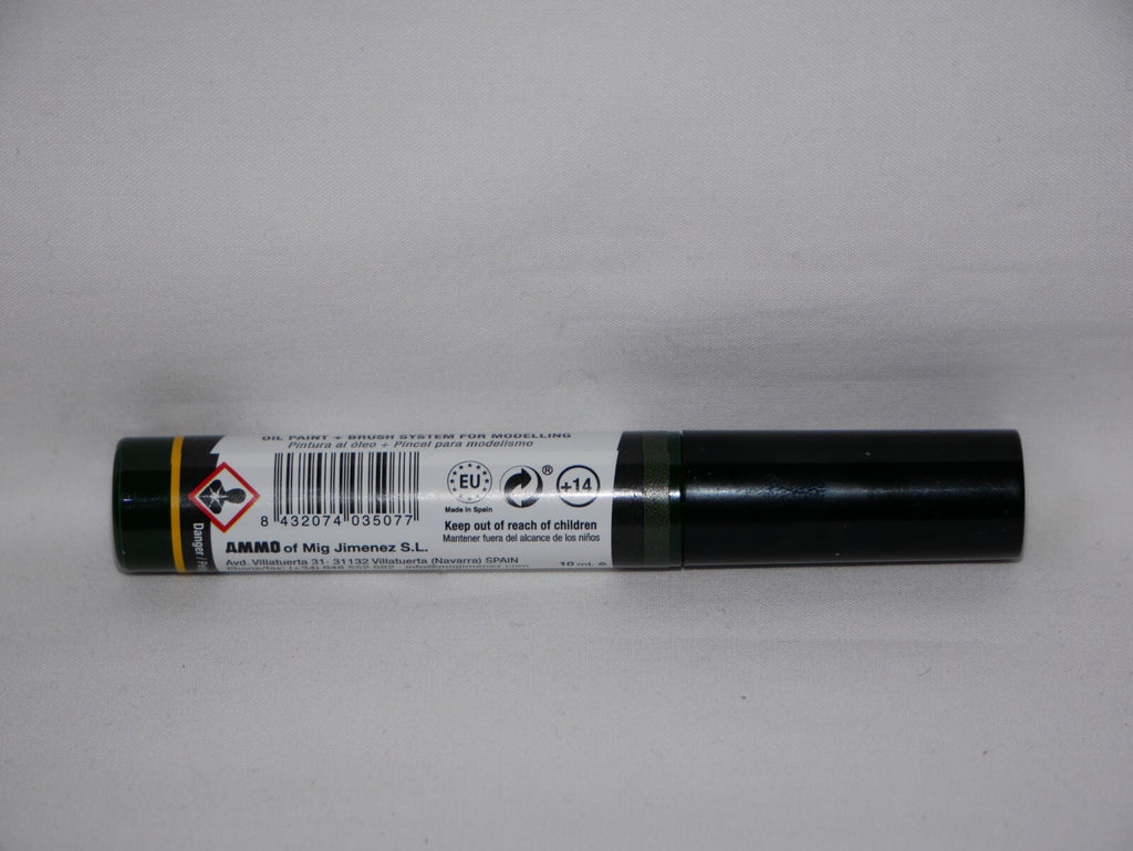 Ammo By Mig Jimenez Dark Green Oilbrusher With Fine Brush Applicator A.MIG-3507