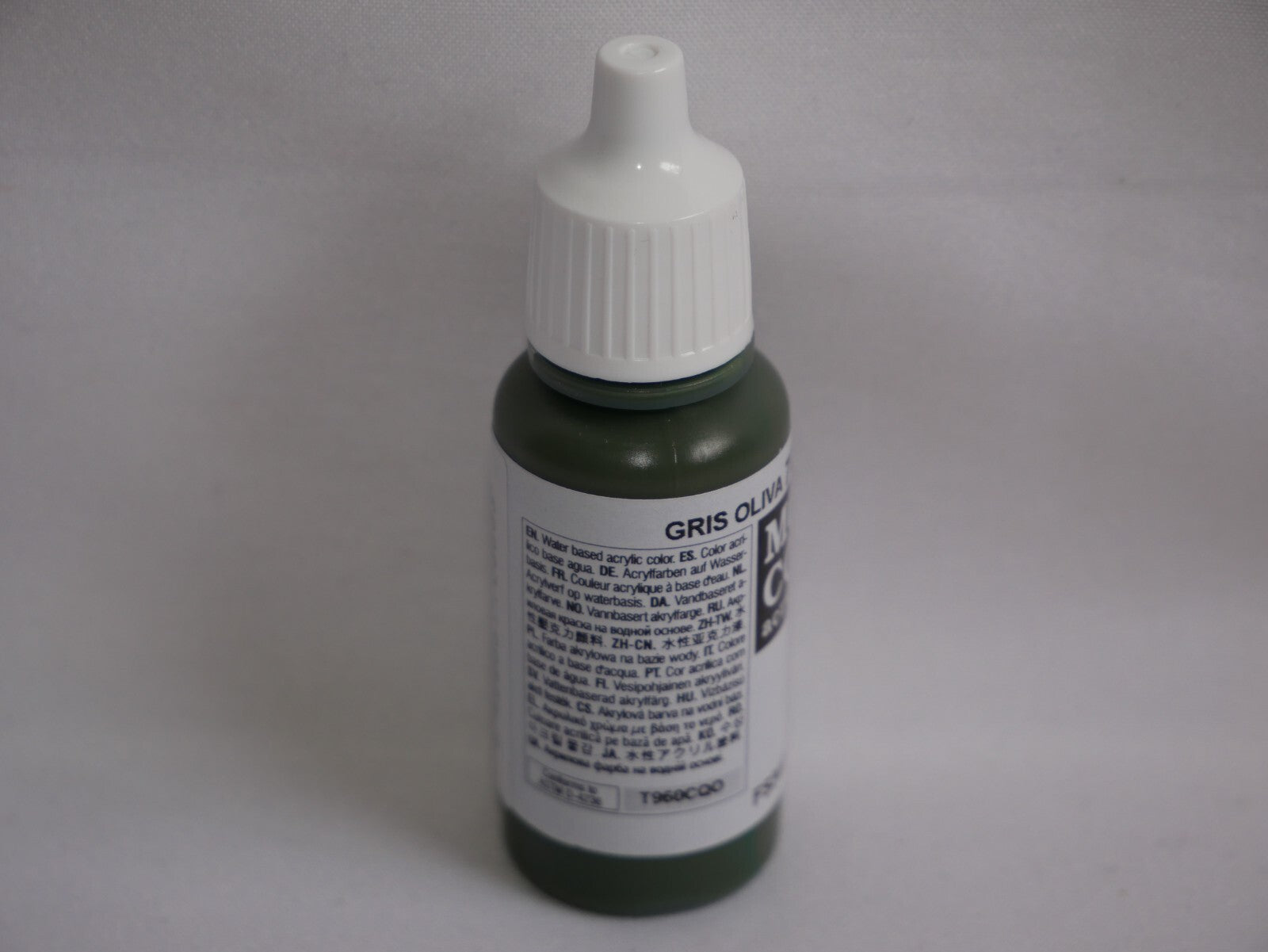 Vallejo Model Color Olive Grey Acrylic 17ml/0.57 fl oz Dropper Bottle - 70.888