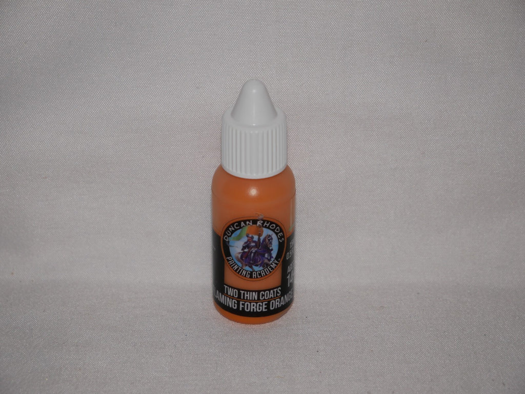 Duncan Rhodes Painting Academy 'Two Thin Coats' Flaming Forge Orange 15ml 10103