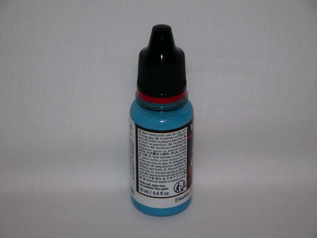 Vallejo Game Color Acrylics Electric Blue 18ml/0.6 fl oz Dropper Bottle - 72.023