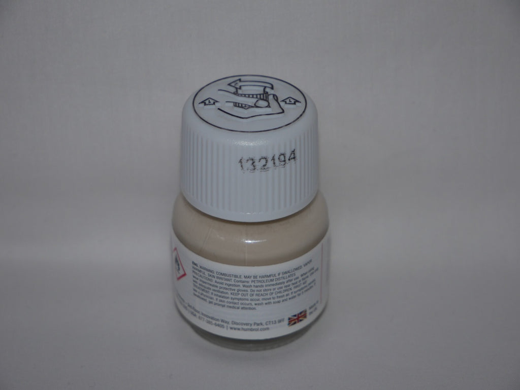 Humbrol Scale Hobby Modelling Enamel White Wash (28ml) Glass Jar Bottle - AV0202