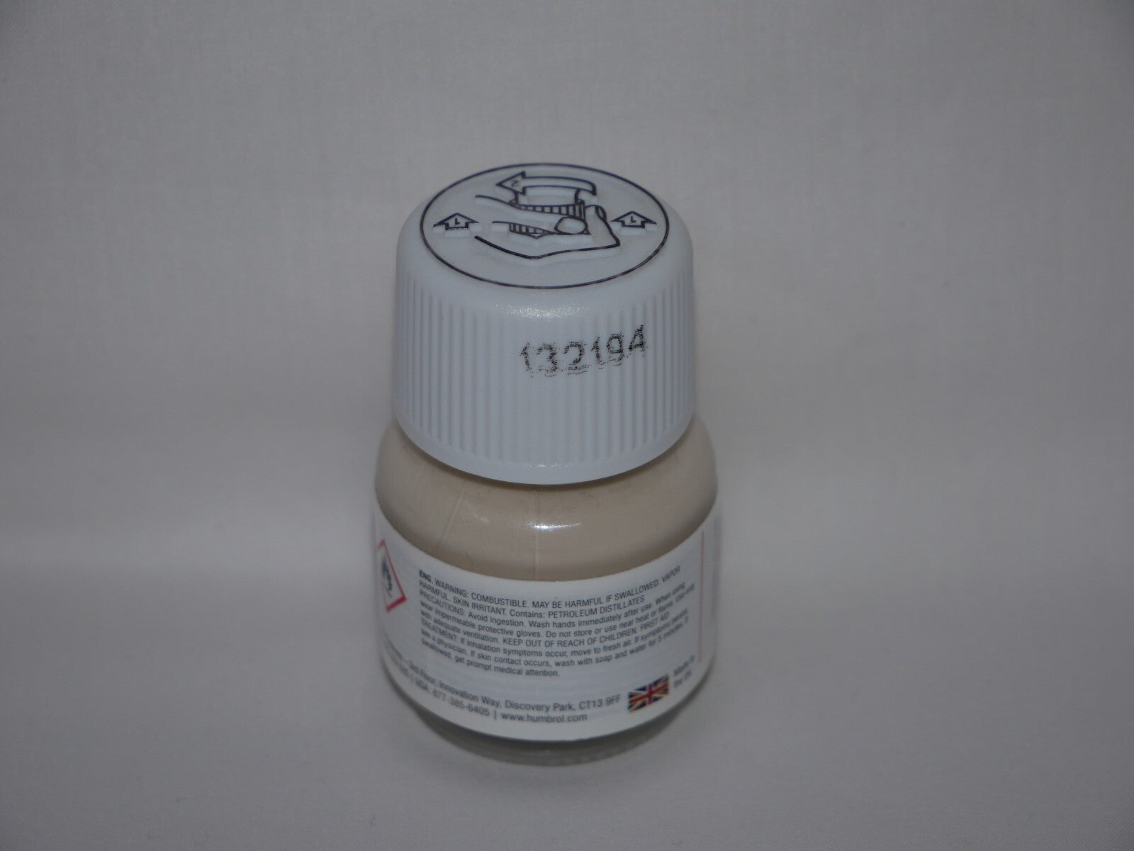 Humbrol Scale Hobby Modelling Enamel White Wash (28ml) Glass Jar Bottle - AV0202