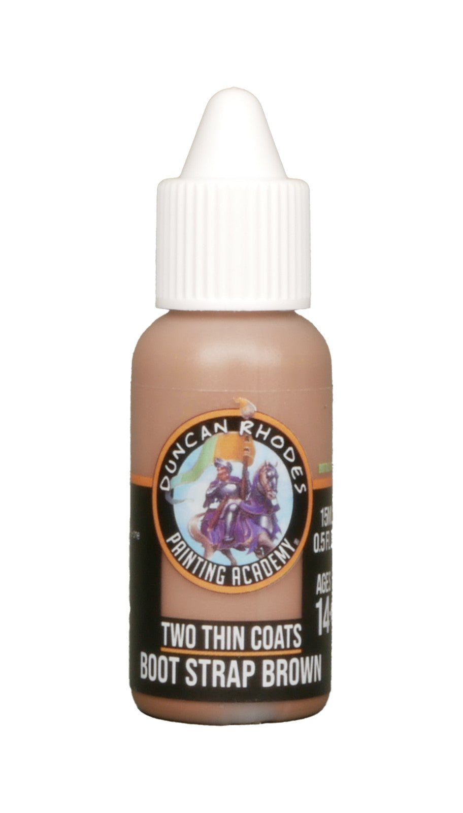 Duncan Rhodes Painting Academy Two Thin Coats Boot Strap Brown 15ml Bottle 10155