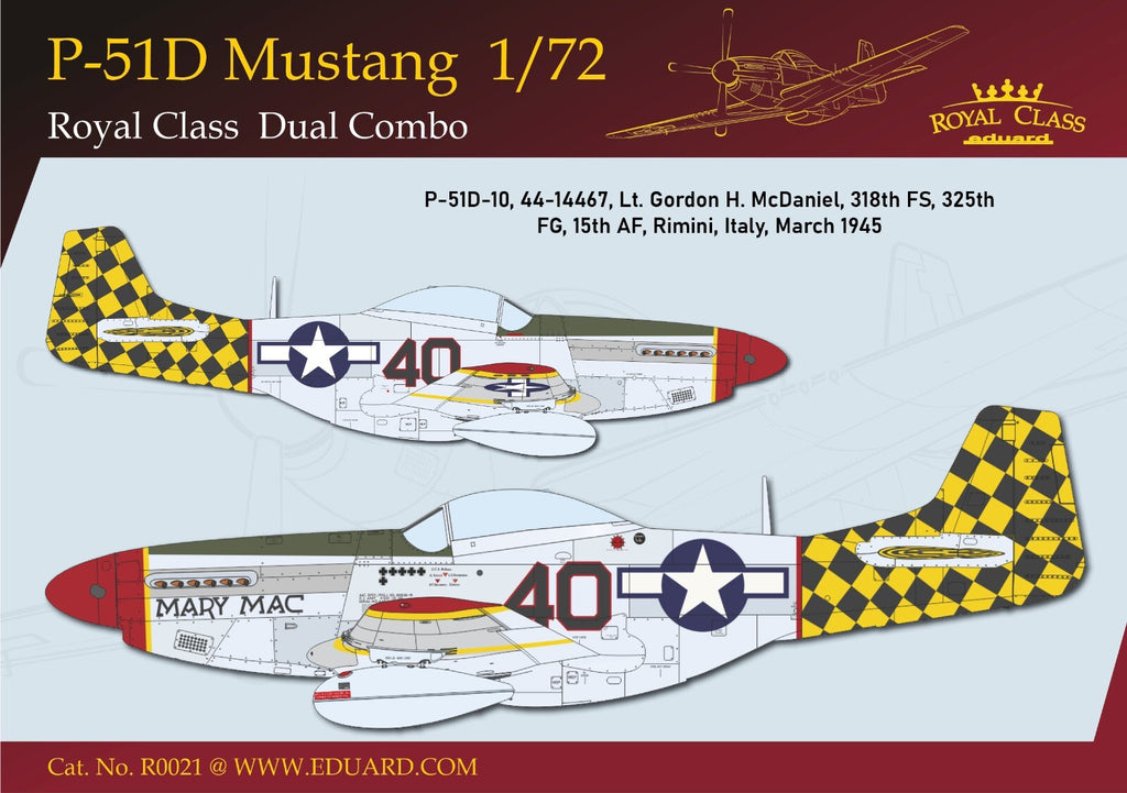 Eduard 1:72 Scale P-51D Mustang Dual Combo Set 'The Royal Class Edition' - R0021