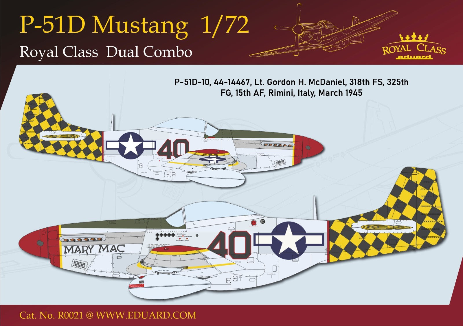 Eduard 1:72 Scale P-51D Mustang Dual Combo Set 'The Royal Class Edition' - R0021