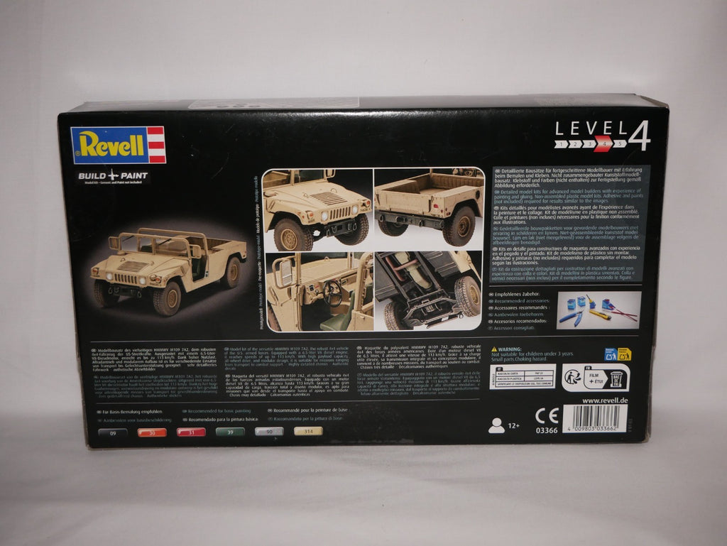 Revell 1:35 Scale Humvee HMMWV M109 7A2 Plastic Model Kit Skill Level 4 - 03366