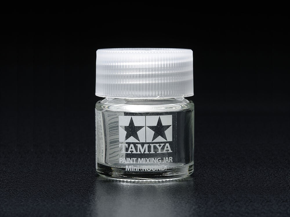 Tamiya Color Acrylic & Enamel Paint 10ml Glass Mini Round Mixing Jar - 81044