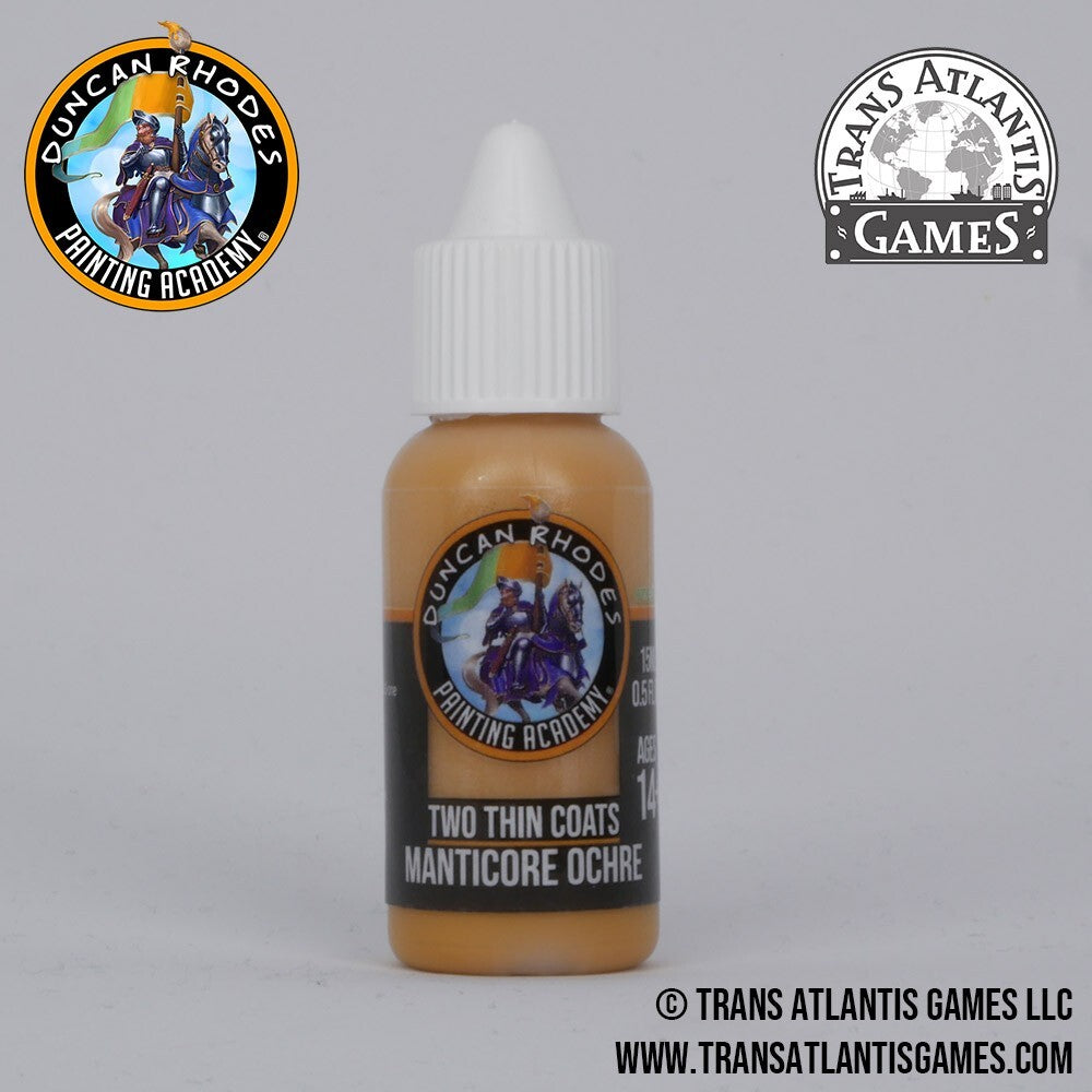 Duncan Rhodes Painting Academy Two Thin Coats Manticore Ochre 15ml Bottle 10092