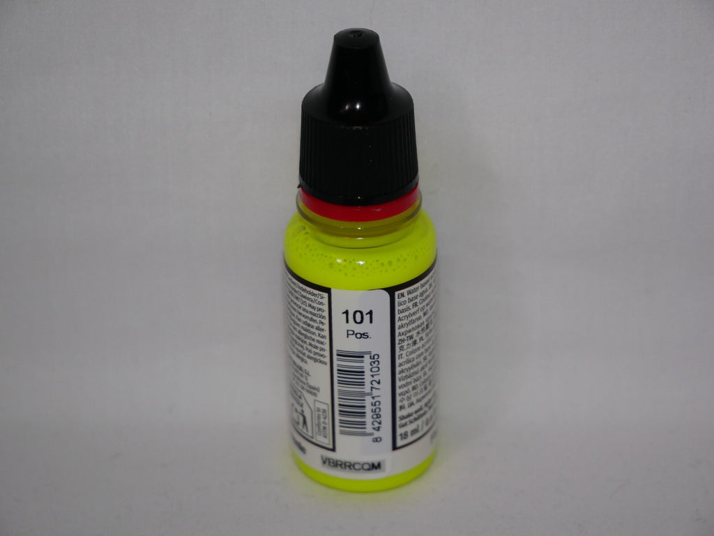 Vallejo Game Color Acrylic Range Fluorescent Yellow 18ml Dropper Bottle - 72.103