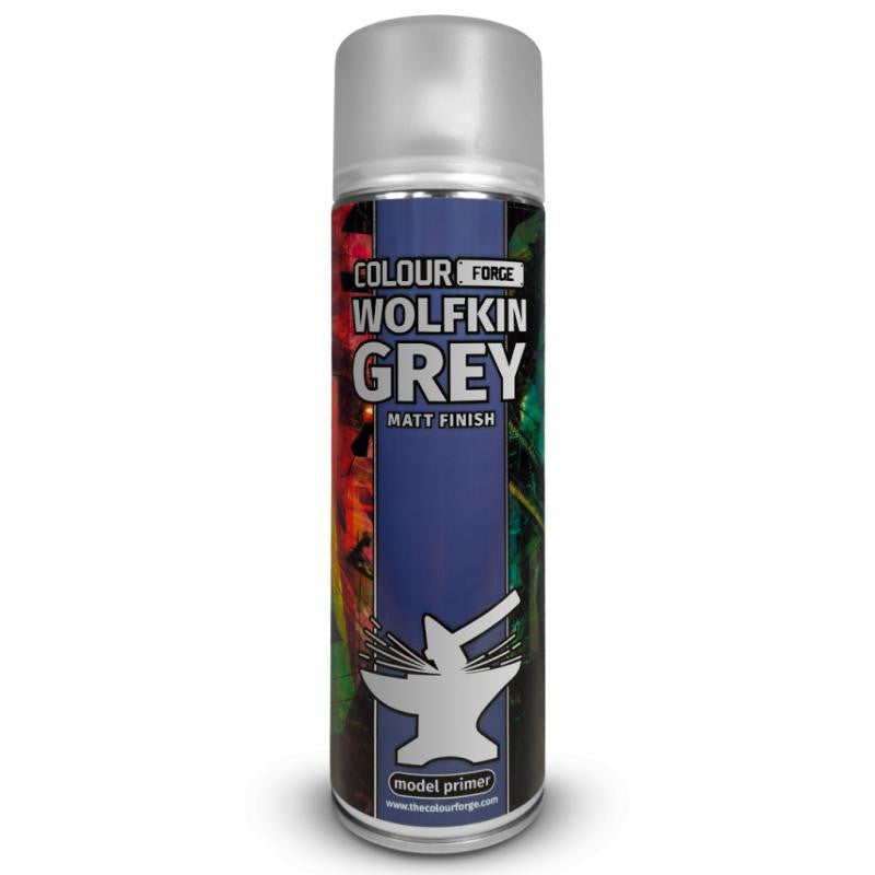 The Colour Forge Wolfkin Grey Matt Finish Model Primer 500ml Aerosol Spray Can