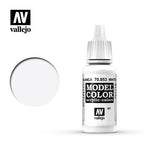 Vallejo Model Color White Glaze Acrylic 17ml/0.57 fl oz Dropper Bottle - 70.853